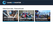 Tablet Screenshot of gamejobhunter.com